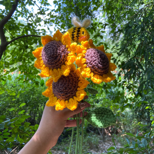 Sunflower Bouquet with Bee