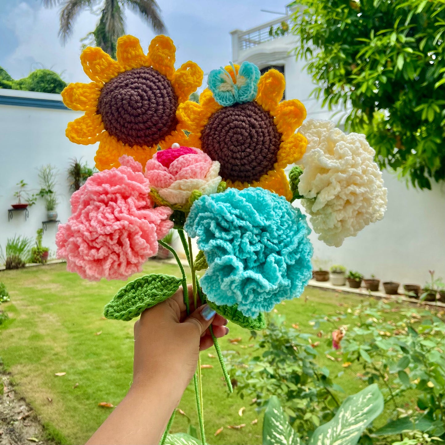 Sunflower Bouquet with Butterfly