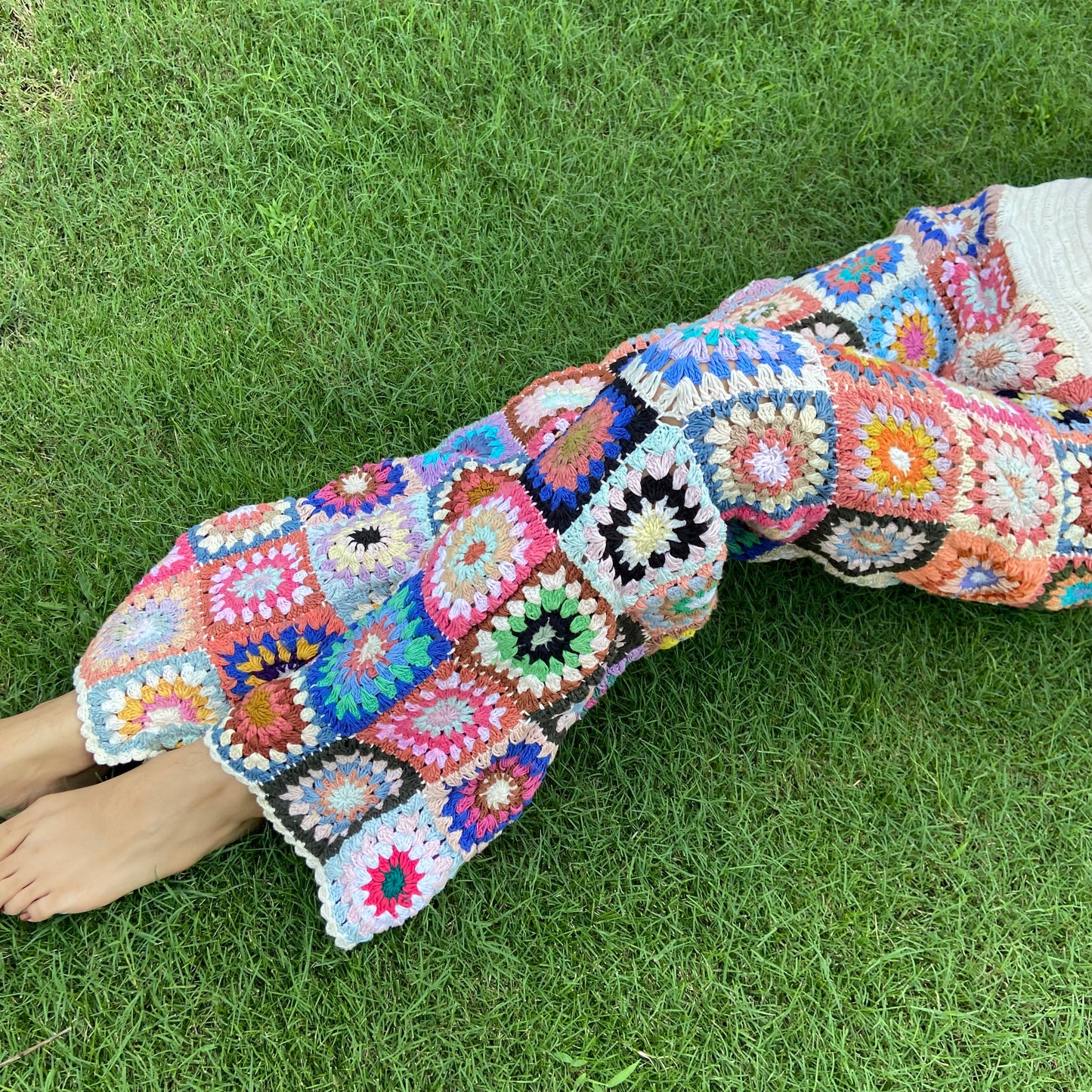 Granny Square Crochet Pants