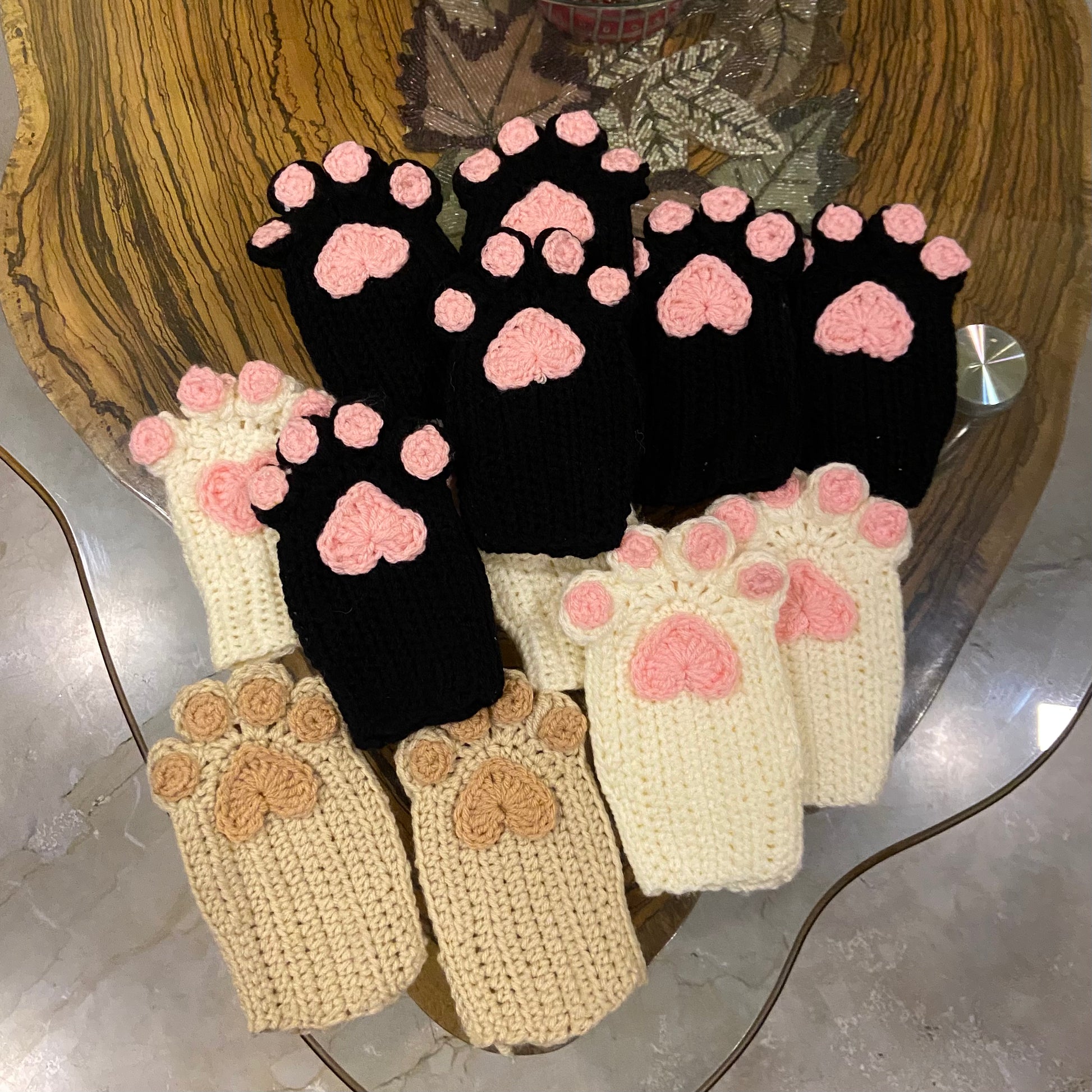 handschuhe katzenbiss Cat Paw Gloves – Heybiscus
